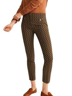 MNG Suit MANGO Cigarette Pant Trousers Cotton Print Skinny Jeans Cropped Ankle